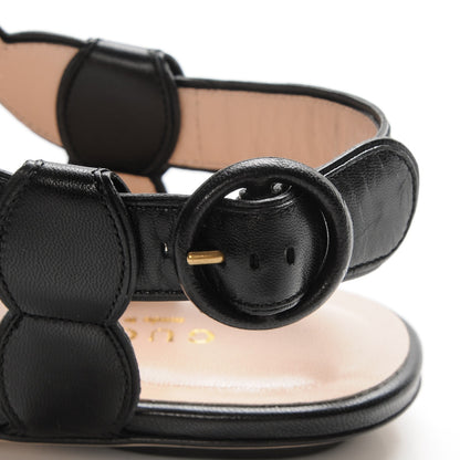 Gucci Nappa Willow Pearl Thong Sandals 36 Black 8 of 8