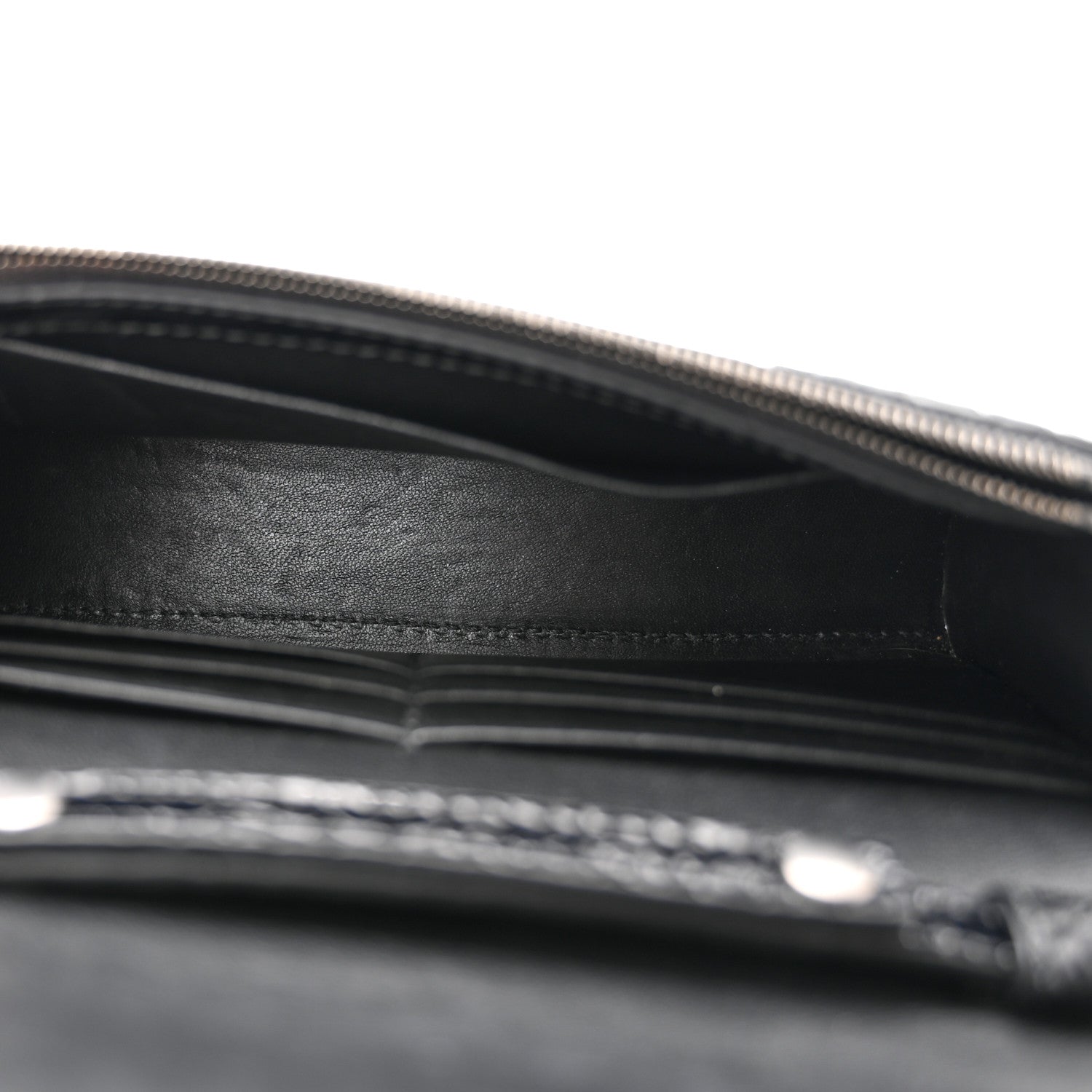 Balenciaga Shiny Calfskin Monochrome Crocodile Embossed Hourglass Chain Bag Black 5 of 11