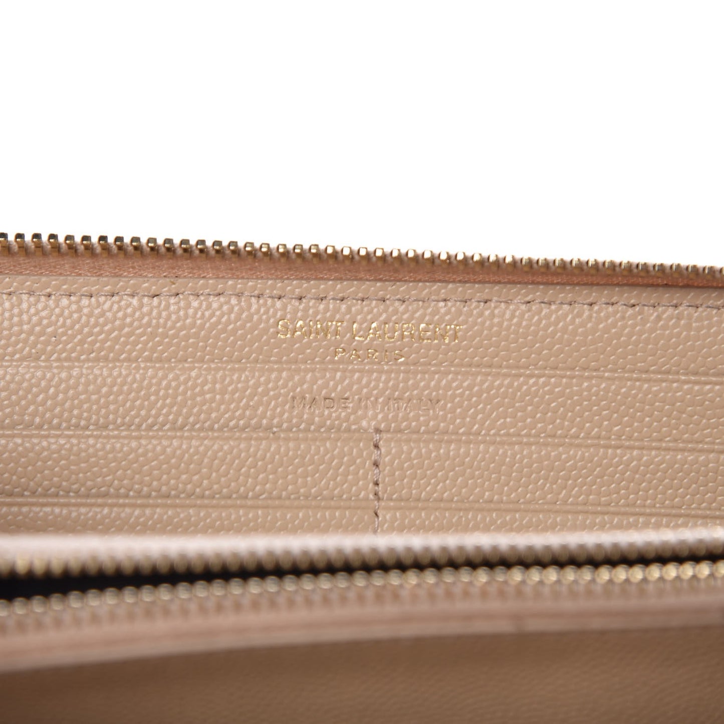 Grain De Poudre Matelasse Chevron Monogram Zip Around Wallet Nude Powder