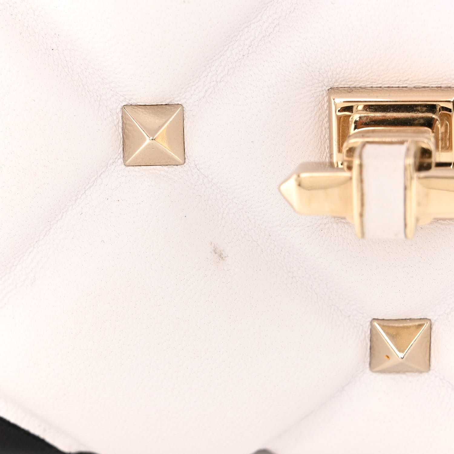 Valentino Garavani Nappa Medium Candystud Top Handle Bag White Black 11 of 14