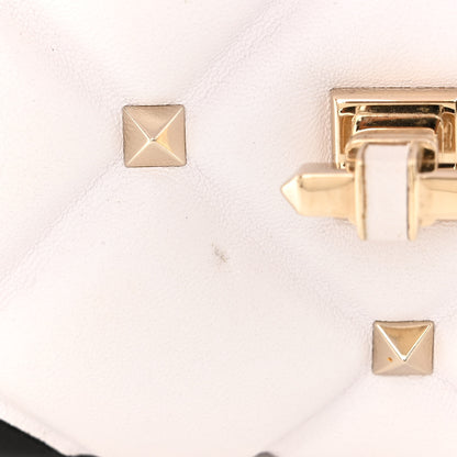Valentino Garavani Nappa Medium Candystud Top Handle Bag White Black 11 of 14