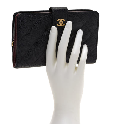 Chanel Caviar Quilted CC French Wallet Black 2 of 15