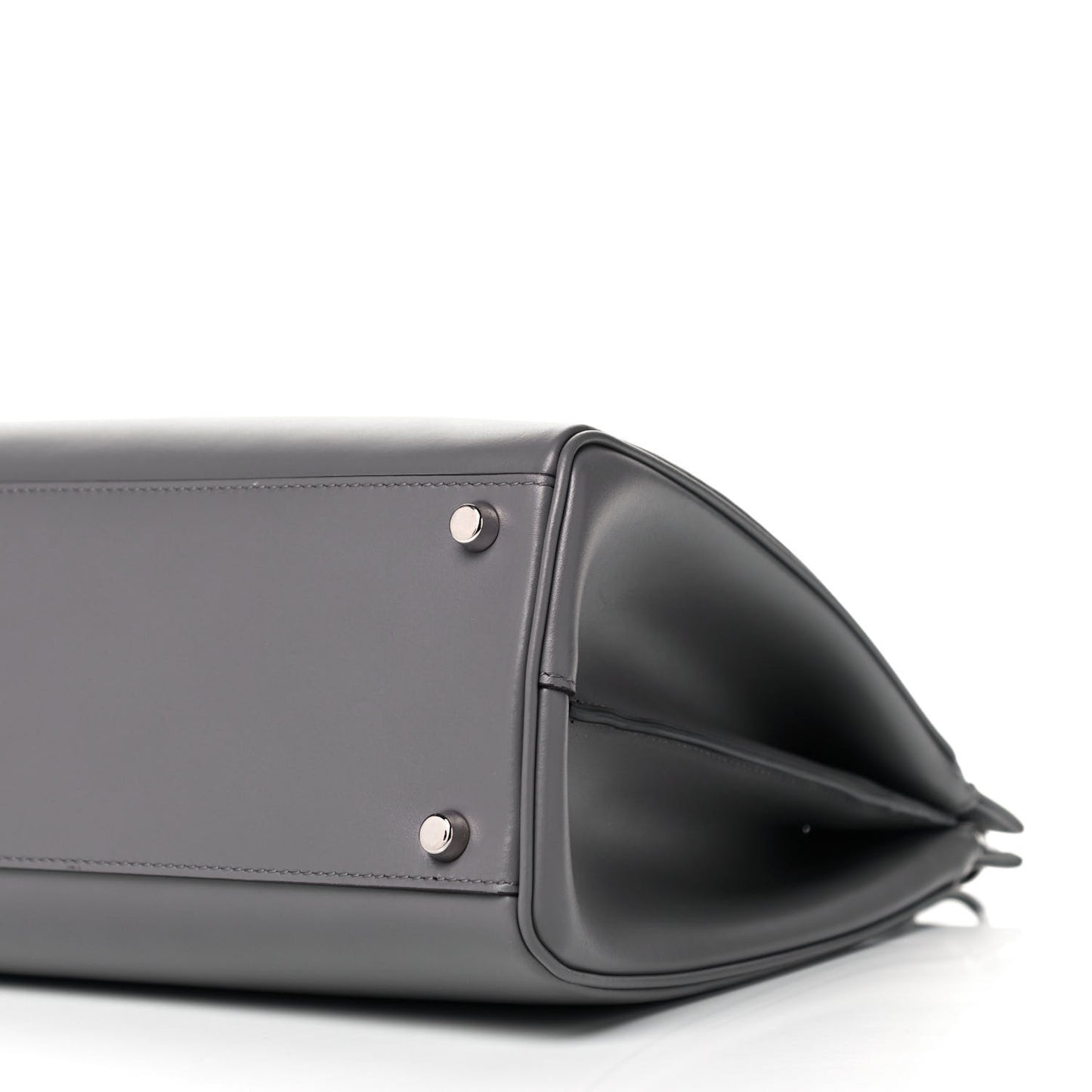 Smooth Calfskin Medium Zumi Top Handle Bag Dusty Grey