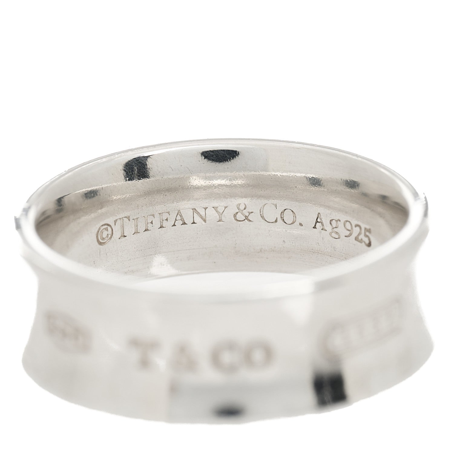 Tiffany Sterling Silver 1837 Band Ring 50 5.5 6 of 6