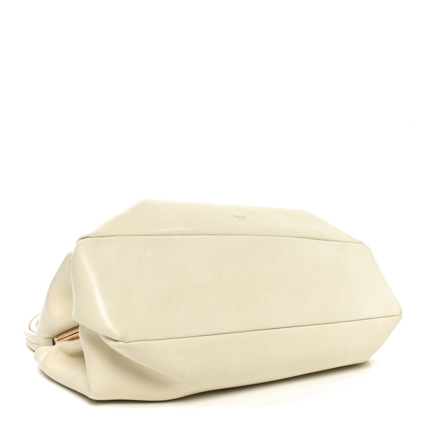 Smooth Calfskin Eyelet Small Top Handle Bag White