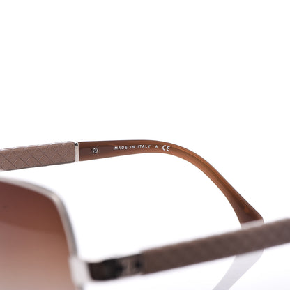 Chanel Lambskin Quilted CC Pilot Sunglasses 4196-Q Silver Taupe 6 of 7
