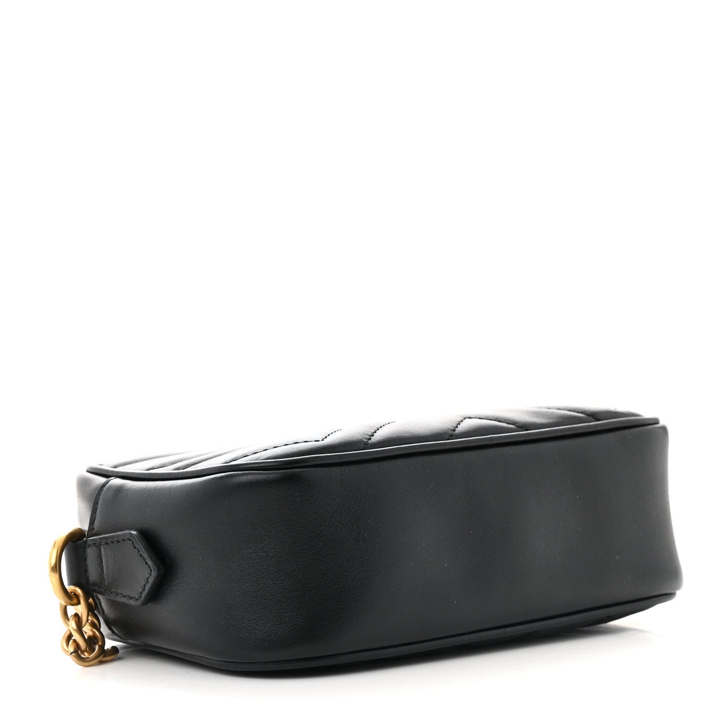 Calfskin Matelasse Mini GG Marmont Chain Shoulder Bag Black
