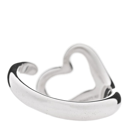Tiffany Sterling Silver Elsa Peretti Open Heart Ring 55 7.25 3 of 5
