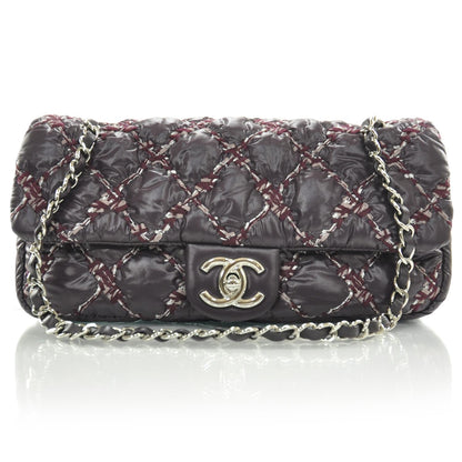 Chanel Nylon Quilted Tweed on Stitch Flap Purple 1 of 9