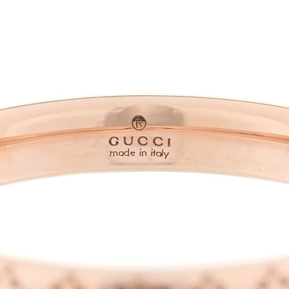 Gucci 18K Rose Gold Diamantissima Band Ring 50 5.25 4 of 5