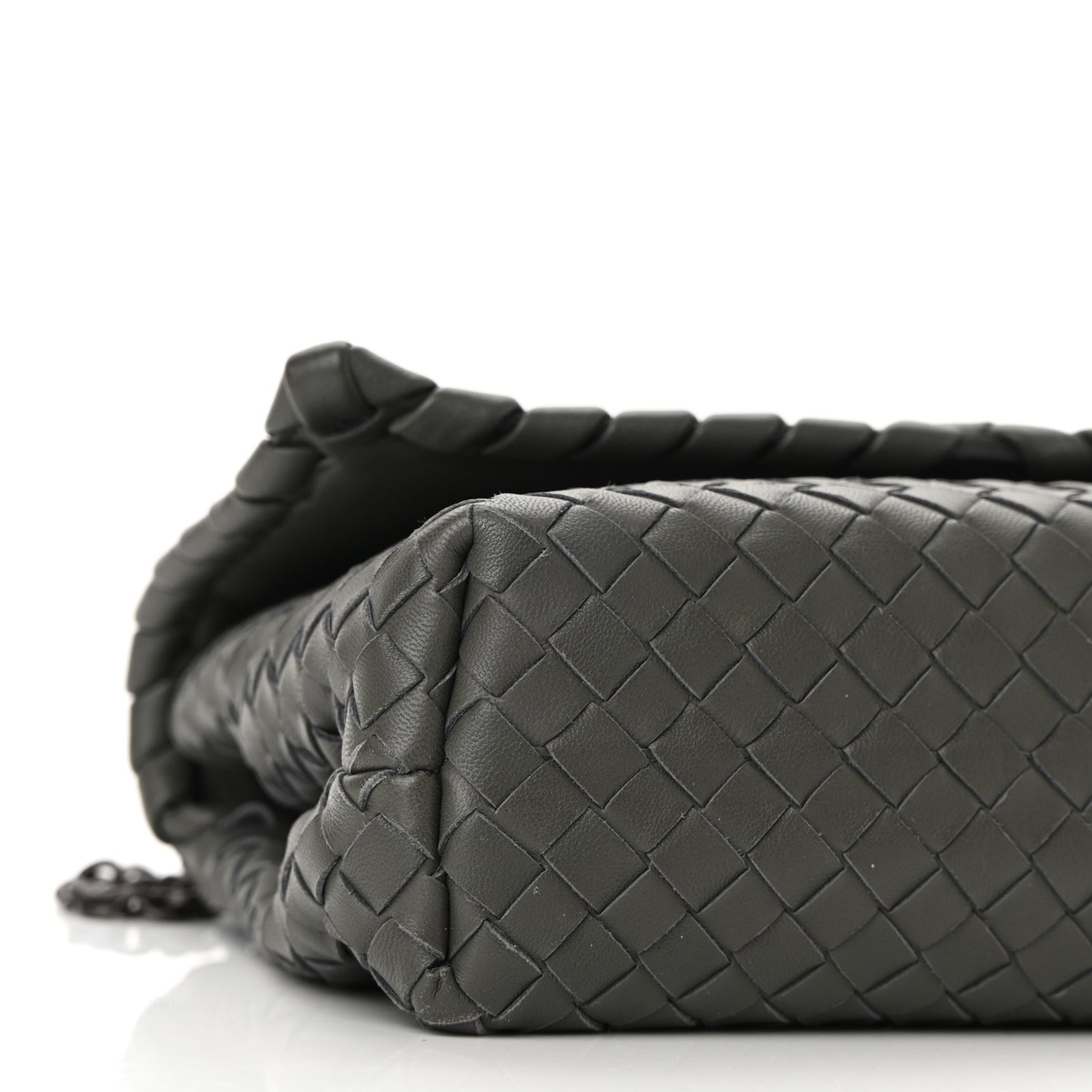 Nappa Intrecciato Baby Olimpia Shoulder Bag Steel