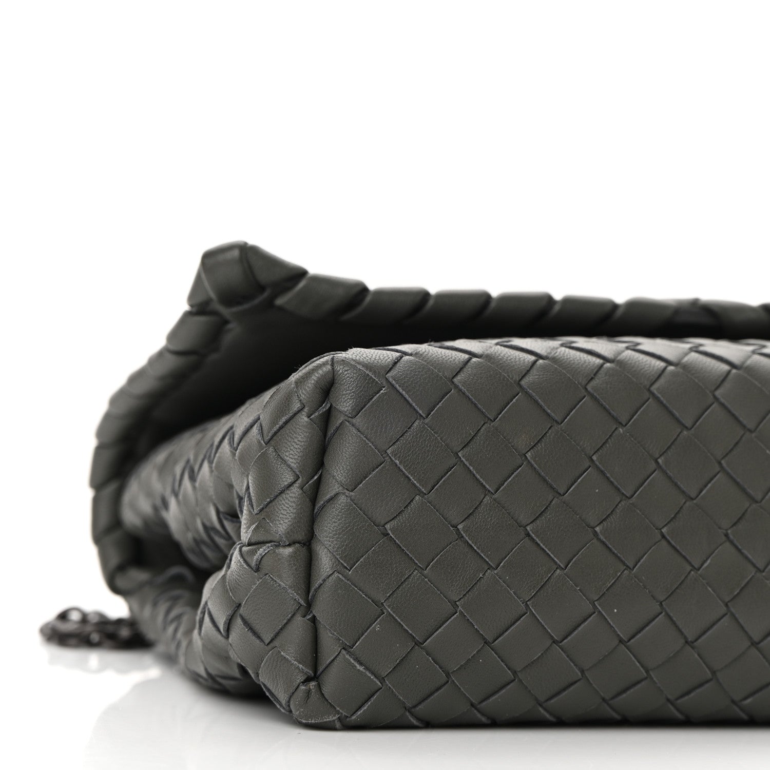 Bottega Veneta Nappa Intrecciato Baby Olimpia Shoulder Bag Steel 8 of 9