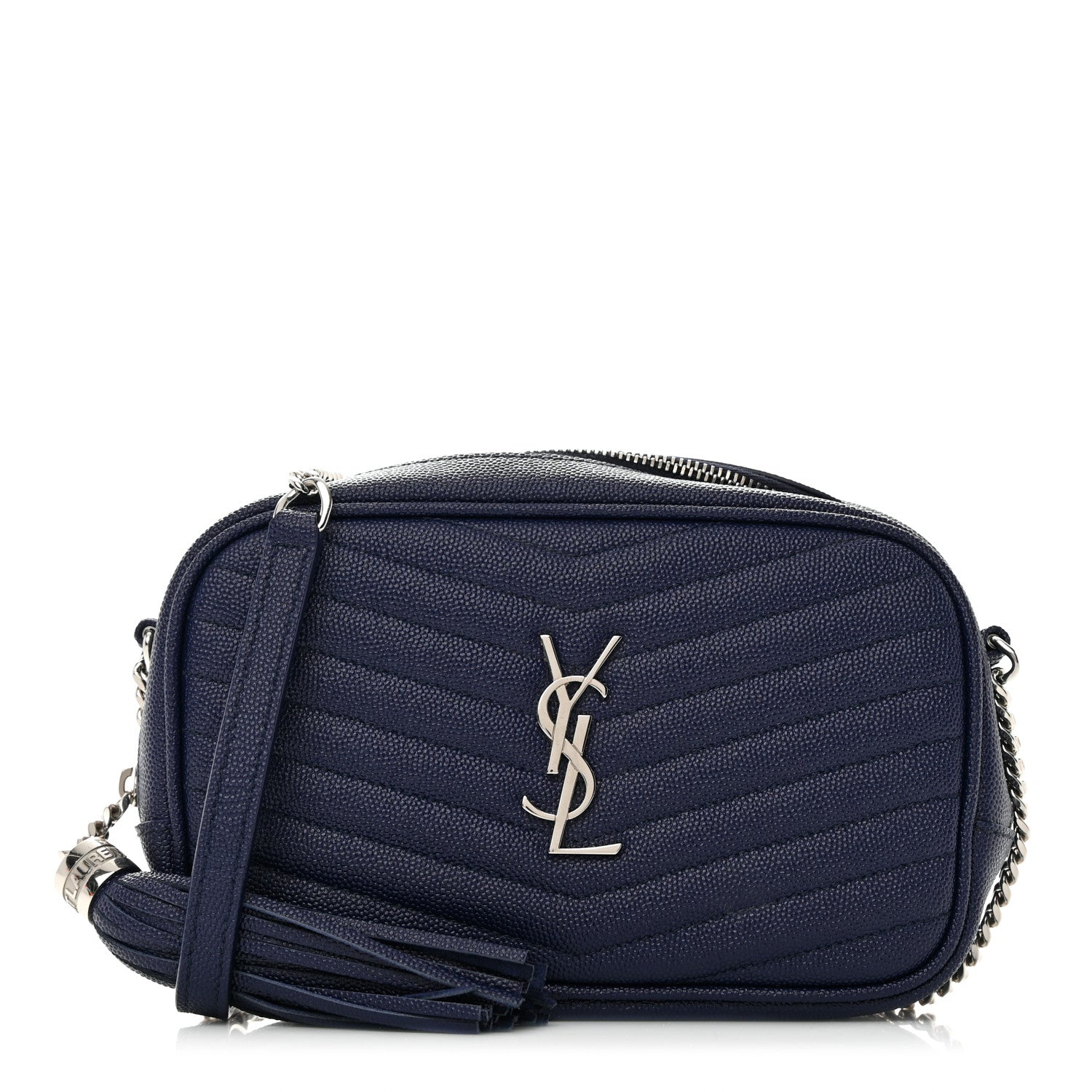 Saint Laurent Grain De Poudre Matelasse Monogram Mini Lou Camera Bag Azure Blue 1 of 10