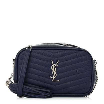 Saint Laurent Grain De Poudre Matelasse Monogram Mini Lou Camera Bag Azure Blue 1 of 10