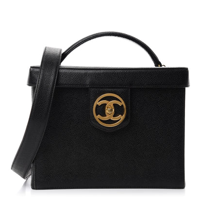 Chanel Caviar Vanity Train Case Black 1 of 15