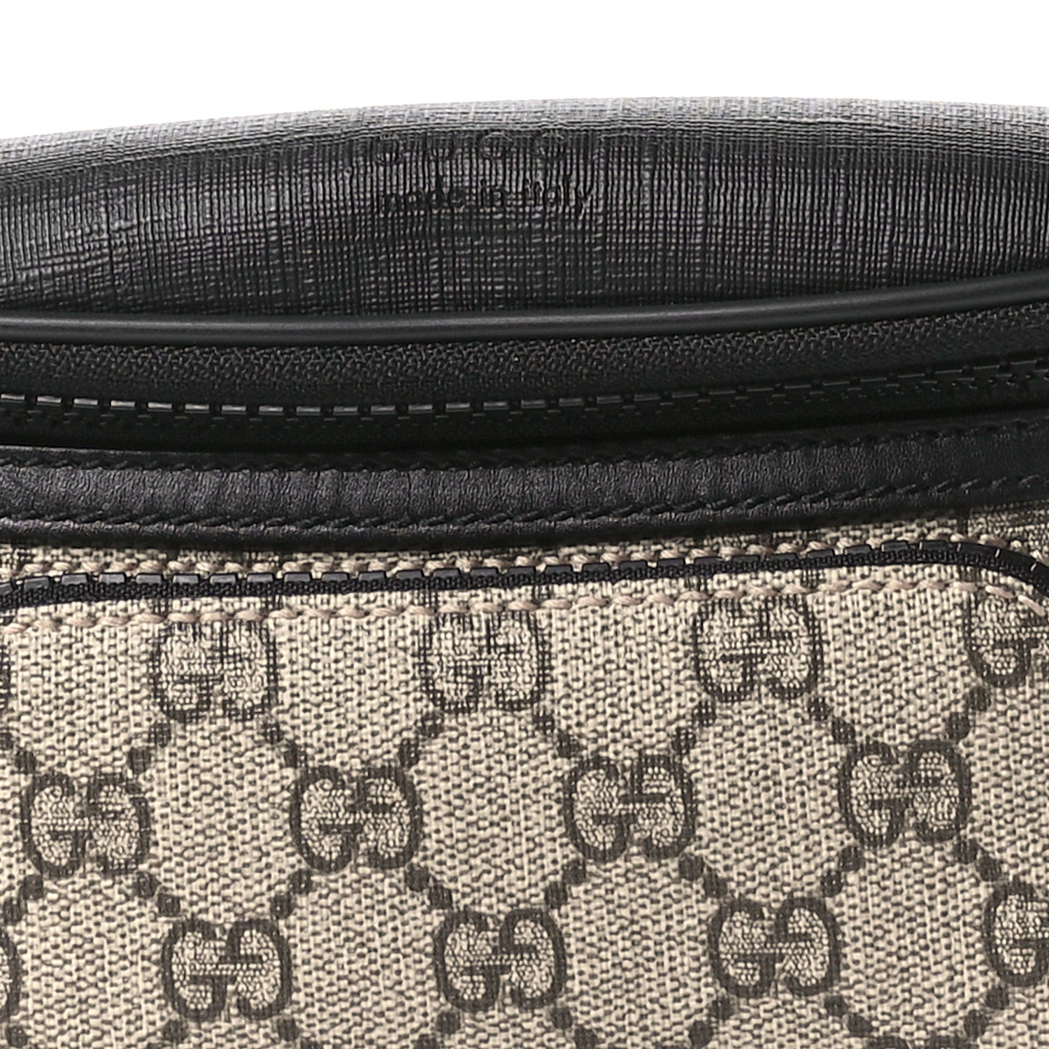 Gucci GG Supreme Monogram Belt Bag Black 8 of 10