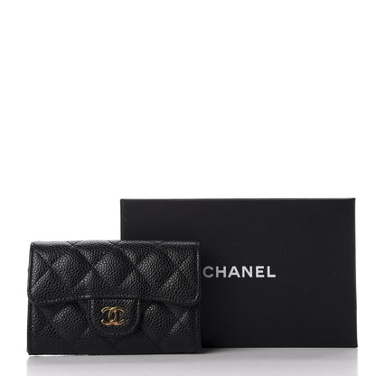 Chanel Caviar Quilted Flap Card Holder Wallet Black 11 of 11