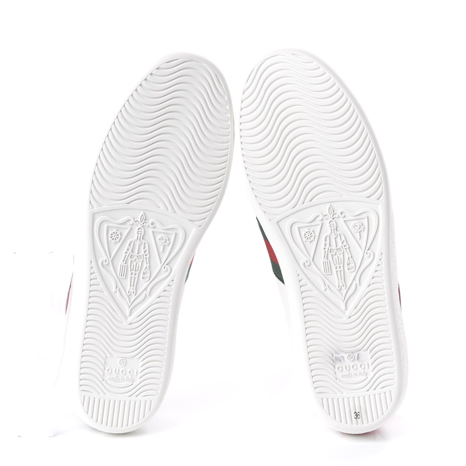Gucci Calfskin Web Heart Embroidered Womens Ace Sneakers 36 White 5 of 9