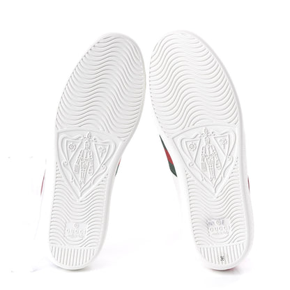 Gucci Calfskin Web Heart Embroidered Womens Ace Sneakers 36 White 5 of 9