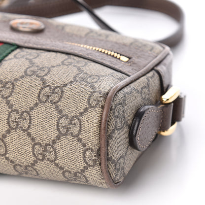 Gucci GG Supreme Monogram Web Mini Ophidia Shoulder Bag Brown 9 of 10