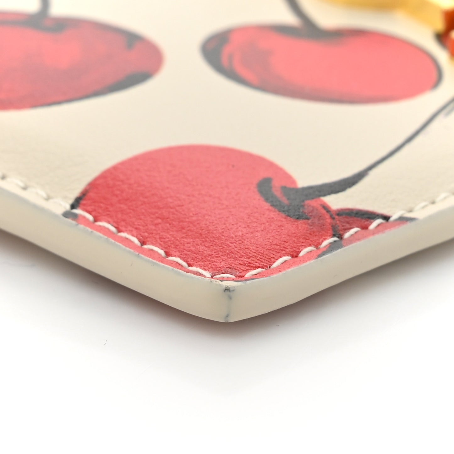 Calfskin Monogram Cherry Credit Card Case