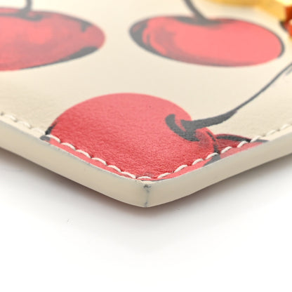 Saint Laurent Calfskin Monogram Cherry Credit Card Case 8 of 9