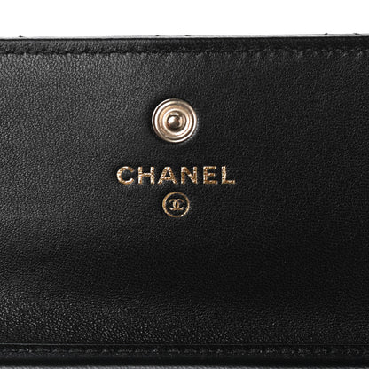 Chanel Lambskin Quilted My Chanel Lady Card Holder On Chain Black 11 of 16
