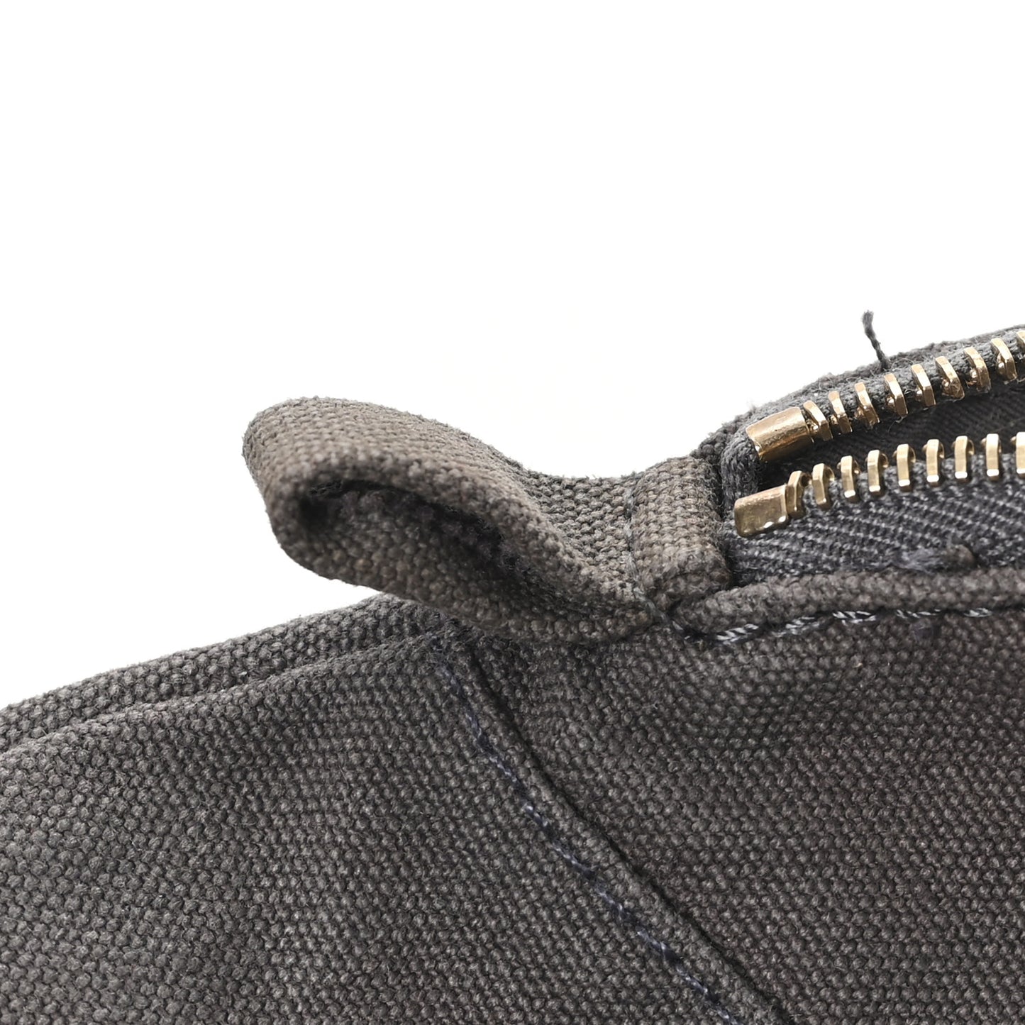 Cotton Canvas Mini Bolide Travel Cosmetic Pouch Gris
