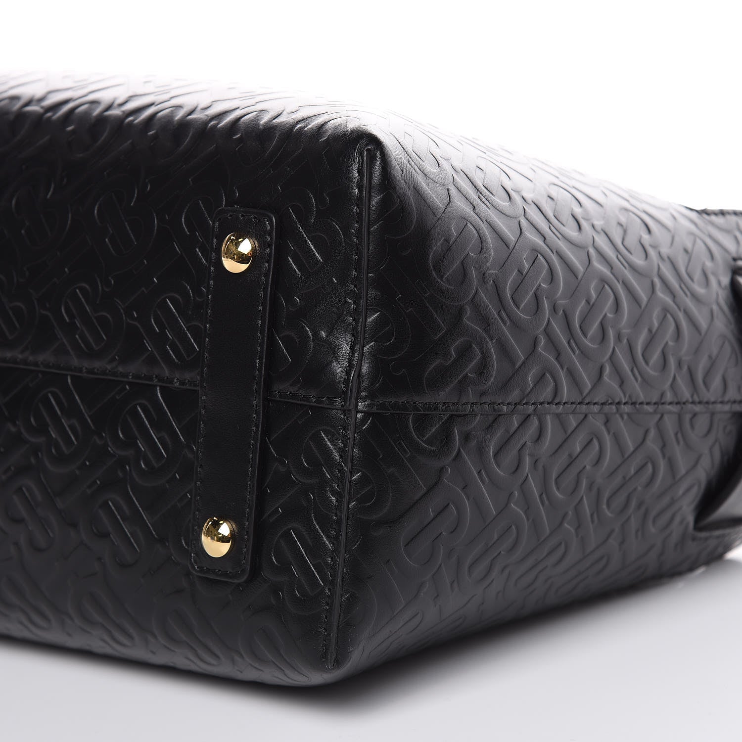 Burberry Calfskin Embossed Monogram Small Belt Bag Black 11 of 11