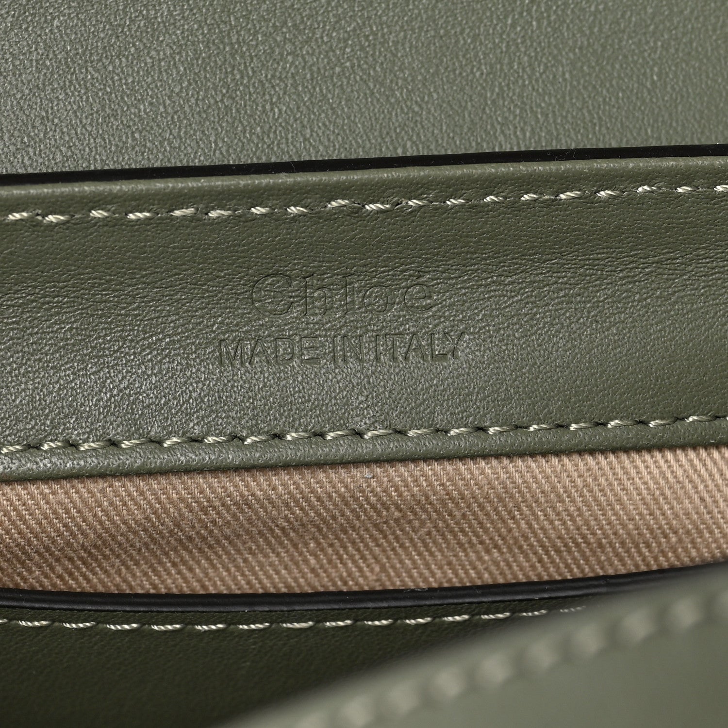 Chloe Calfskin Crocodile Embossed Mini C Double Carry Misty Forest 5 of 6