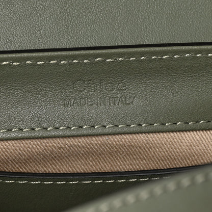 Chloe Calfskin Crocodile Embossed Mini C Double Carry Misty Forest 5 of 6