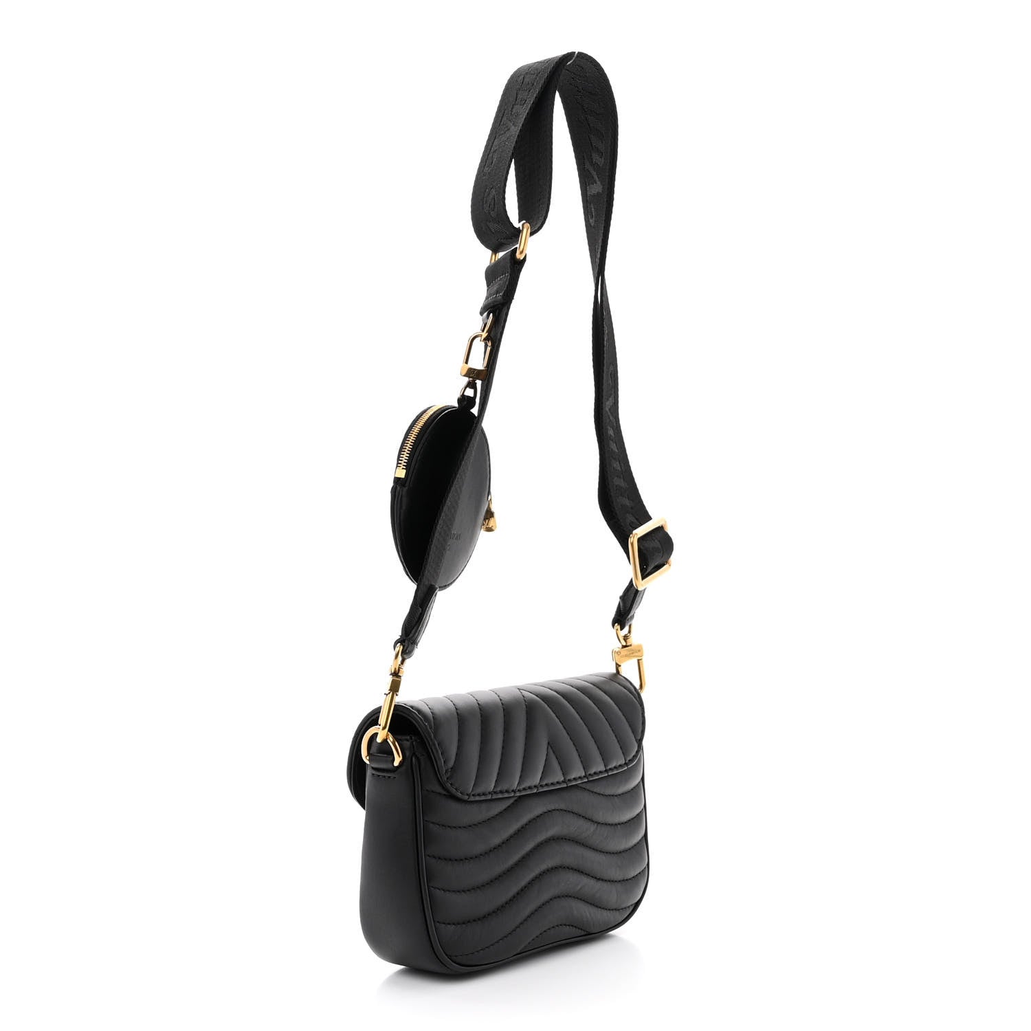 Louis Vuitton Calfskin New Wave Multi Pochette Black 3 of 9