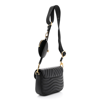 Louis Vuitton Calfskin New Wave Multi Pochette Black 3 of 9