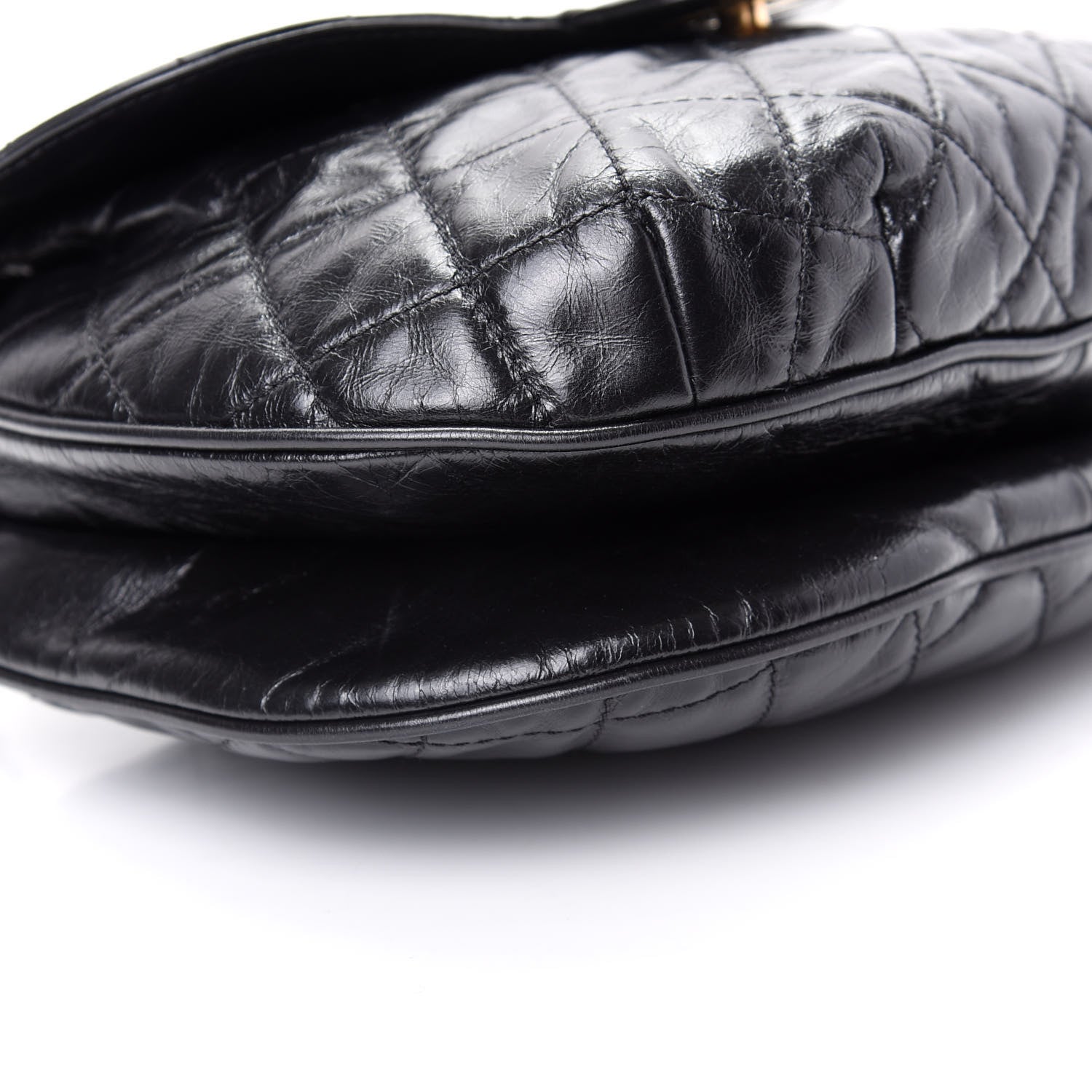 Chanel Glazed Calfskin Quilted Medium Bubble CC Flap Black 6 of 10