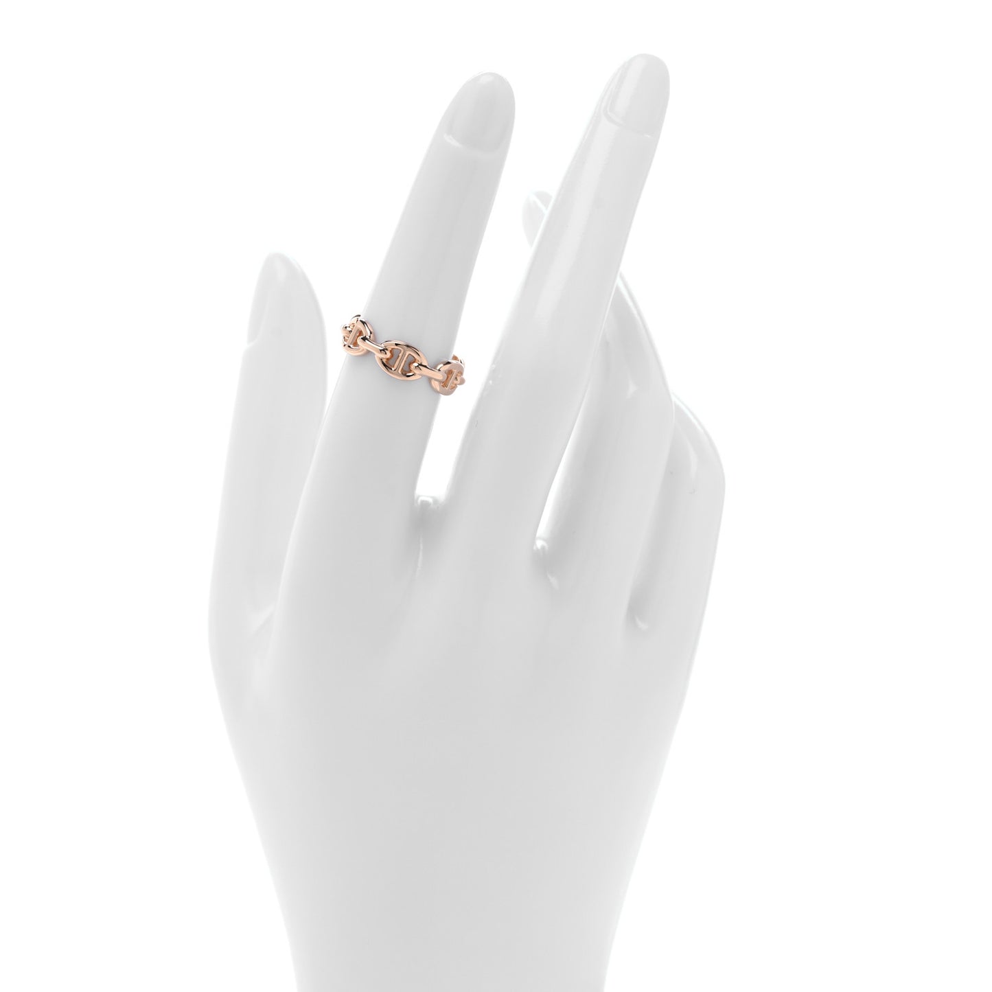 18K Rose Gold PM Chaine D'Ancre Enchainee Ring 52 6