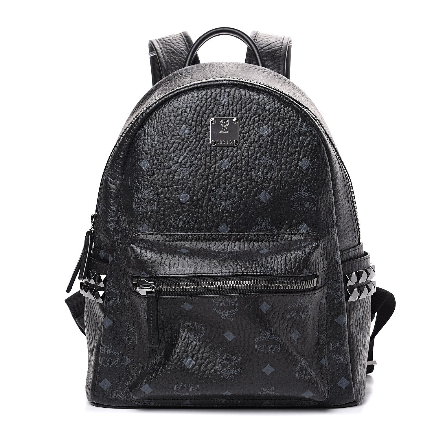 MCM Visetos Small Side Stud Stark Backpack Black 1 of 10