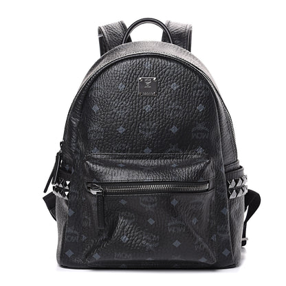 MCM Visetos Small Side Stud Stark Backpack Black 1 of 10