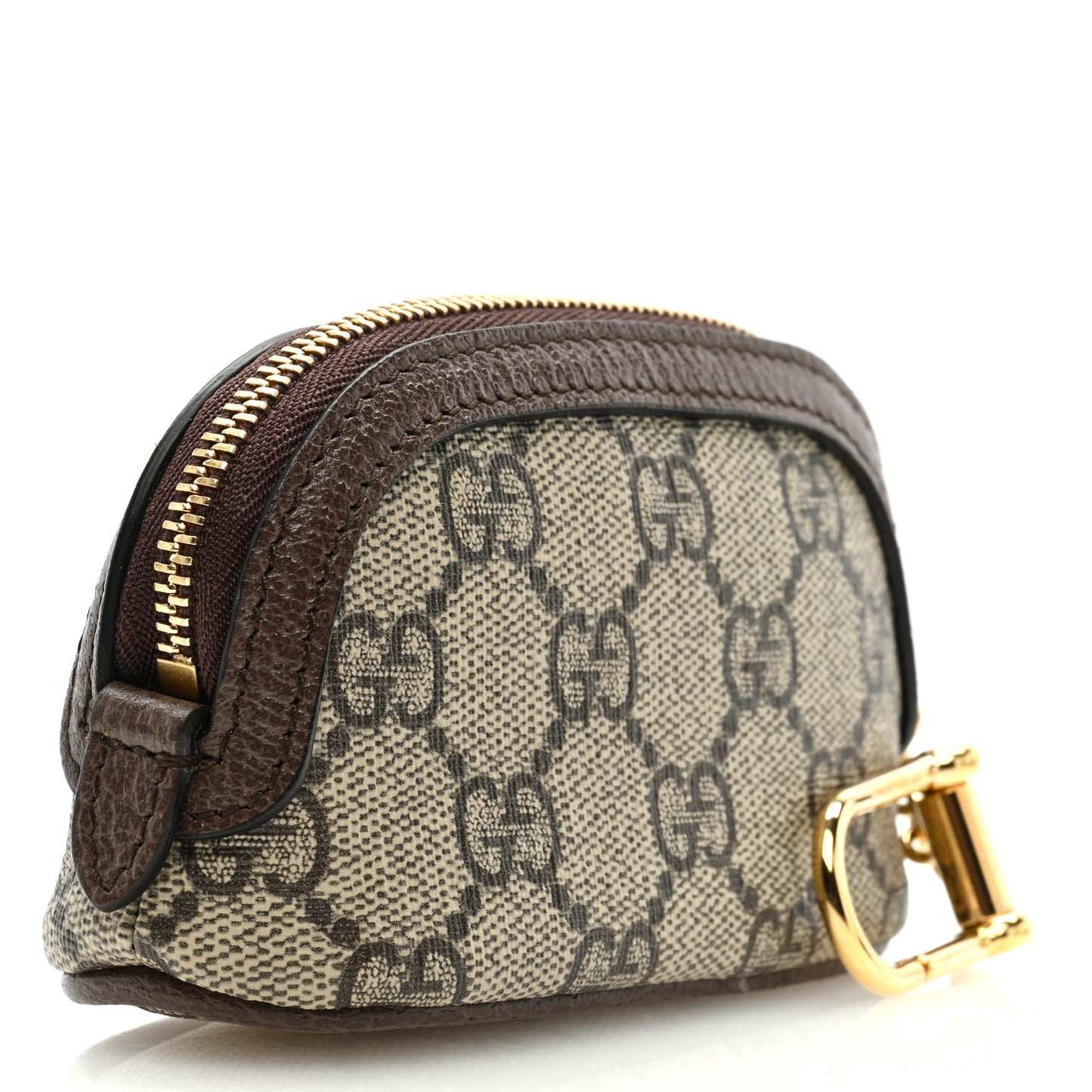 GG Supreme Monogram Web Ophidia Dome Key Pouch Beige New Acero
