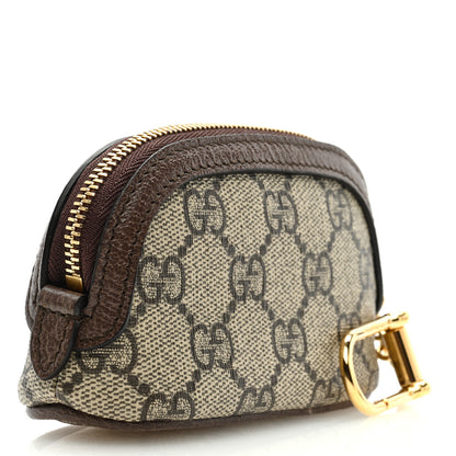 Gucci GG Supreme Monogram Web Ophidia Dome Key Pouch Beige New Acero 3 of 8