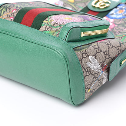 Gucci GG Supreme Monogram Flora Web Small Ophidia Day Backpack Green 10 of 12