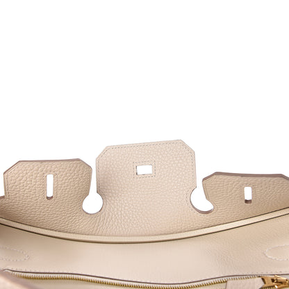 Hermes Taurillon Clemence Birkin 30 Craie 17 of 38
