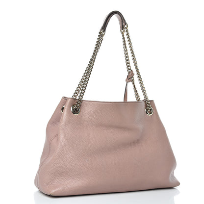 Gucci Pebbled Calfskin Medium Soho Chain Shoulder Bag Dark Cipria 3 of 22