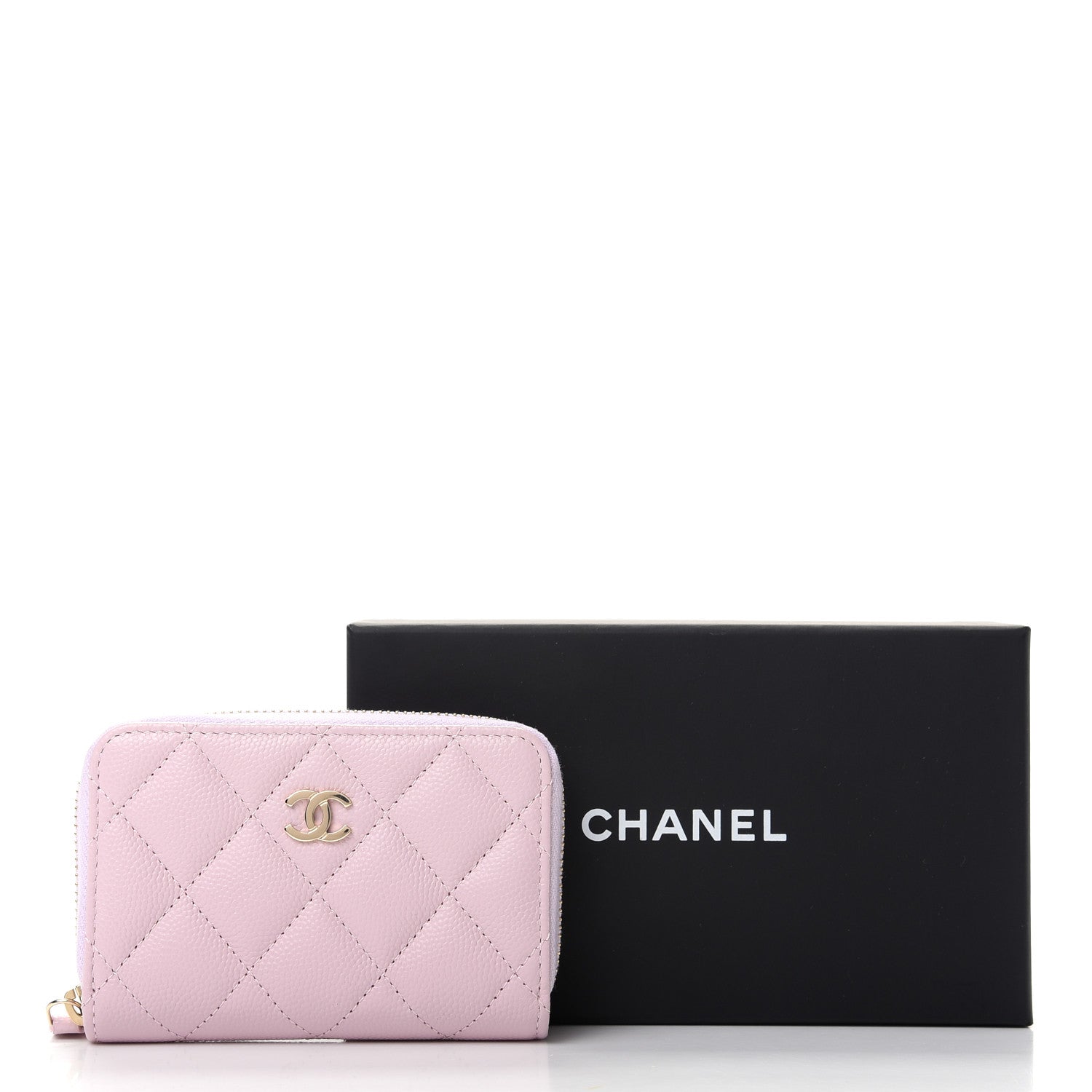 Chanel Caviar Quilted Zip Coin Purse Light Pink 8 of 8