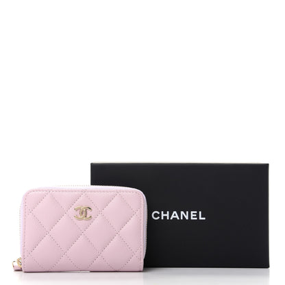 Chanel Caviar Quilted Zip Coin Purse Light Pink 8 of 8