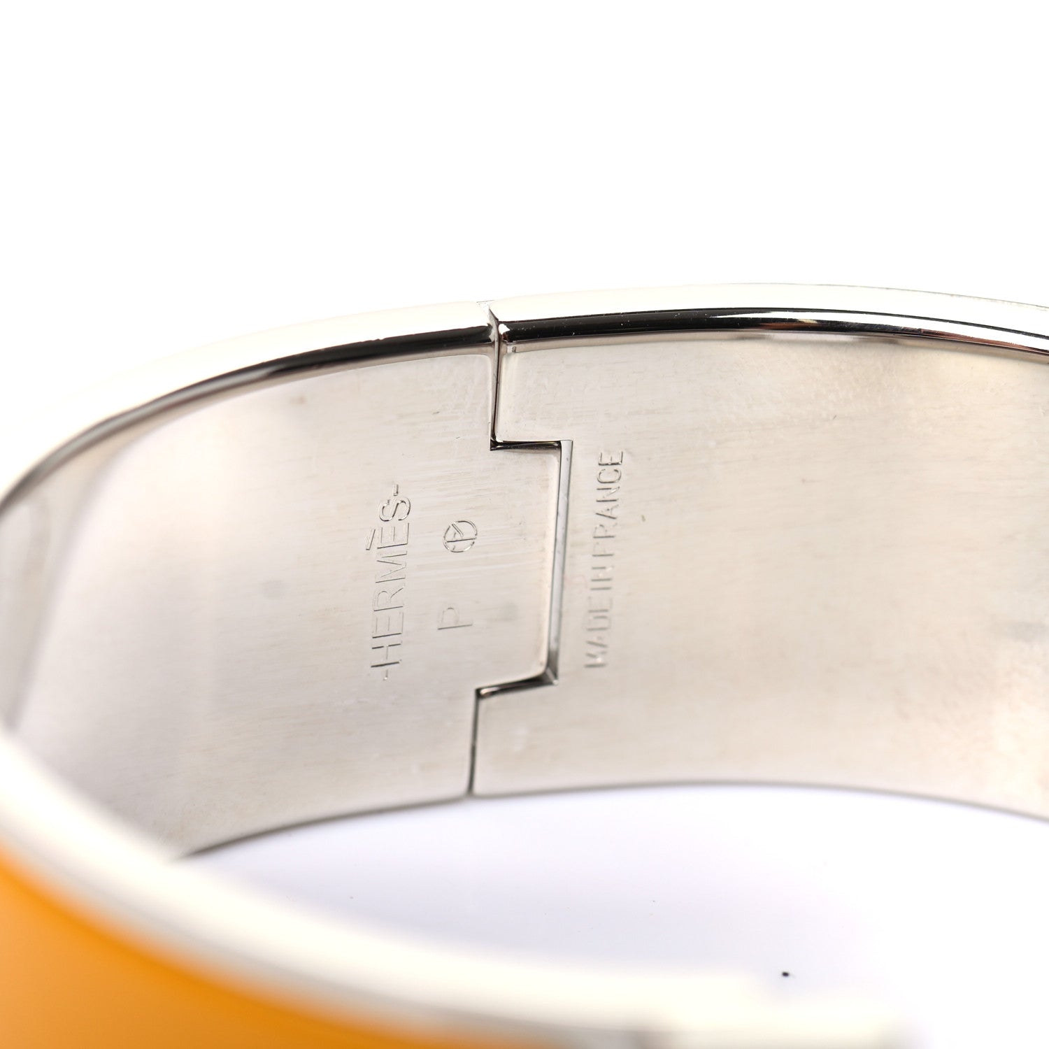 Hermes Enamel Wide Clic Clac H Bracelet PM Jaune Soleil 4 of 5