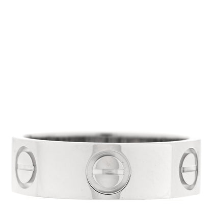 Cartier 18K White Gold 5.5mm LOVE Ring 49 5 3 of 5