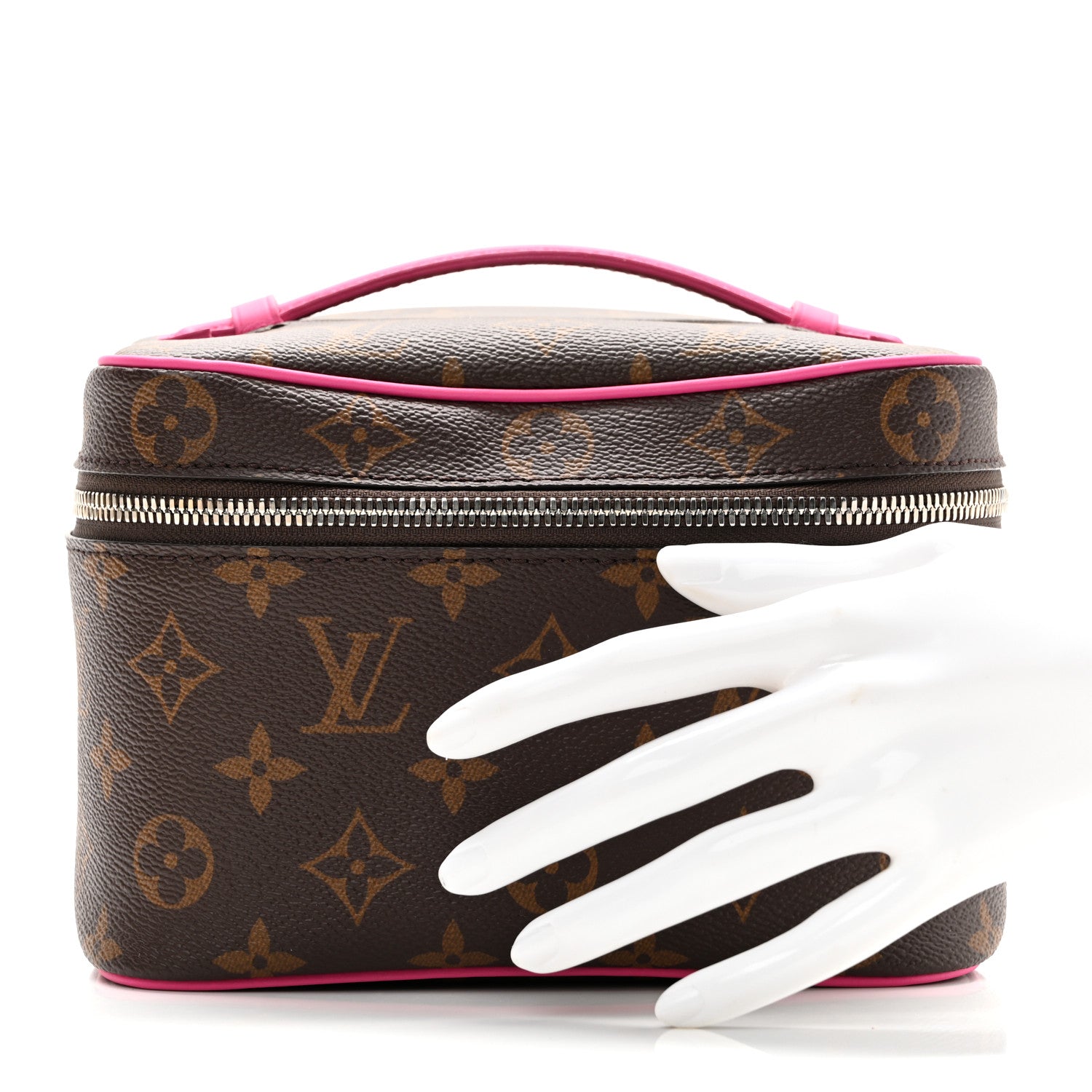 Louis Vuitton Monogram Macassar Nice Mini Fuchsia 2 of 6
