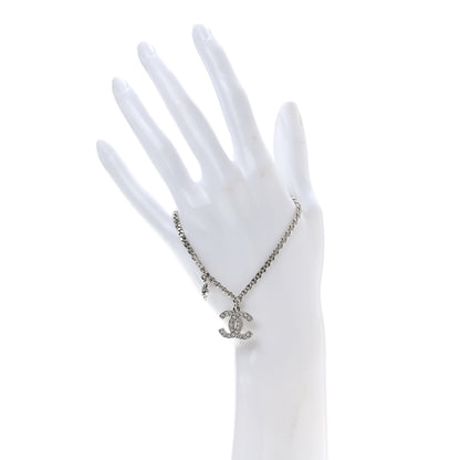 Chanel Crystal Pearl Flower CC Bracelet Silver 2 of 6