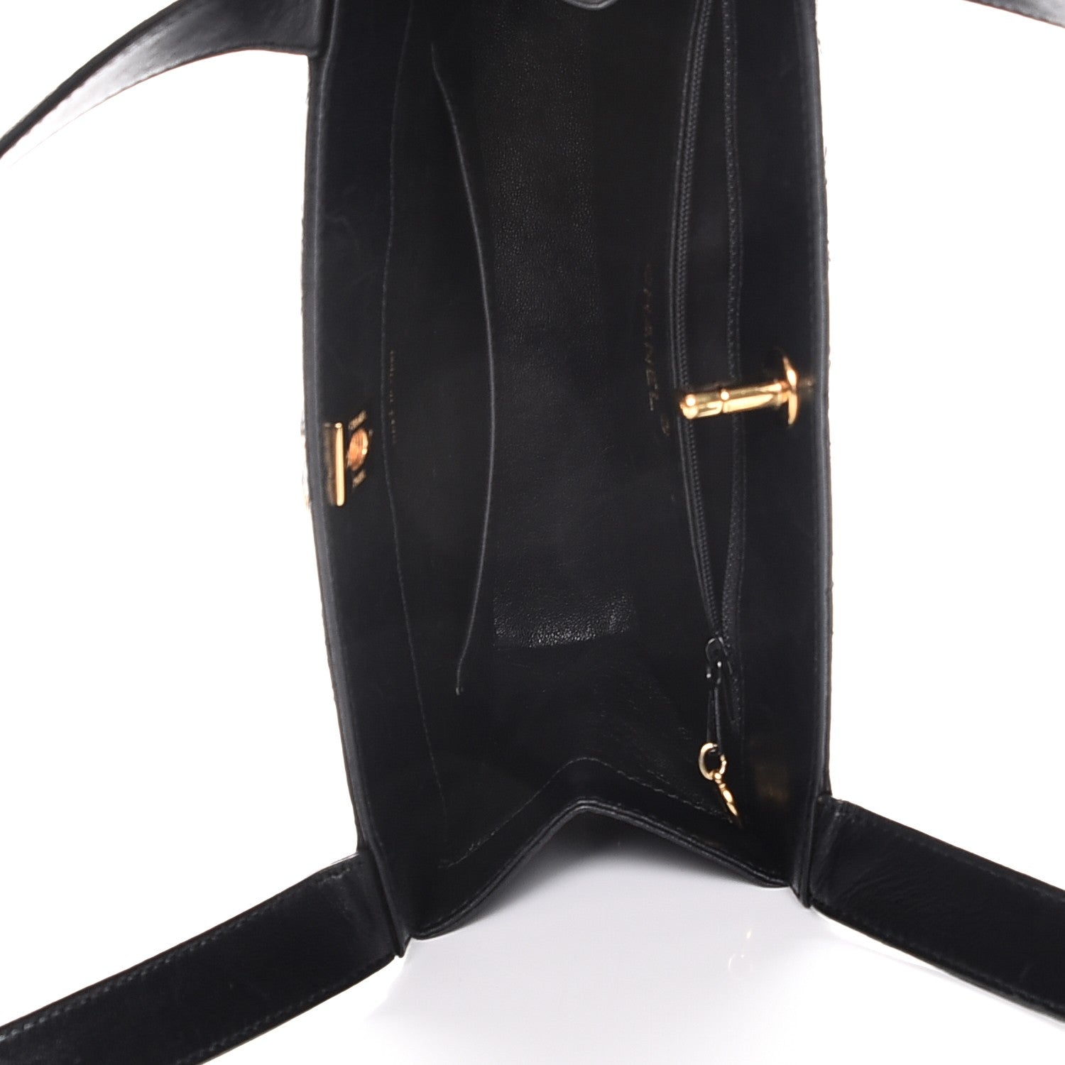 Chanel Calfskin Quilted Shoulder Bag Black 6 of 10