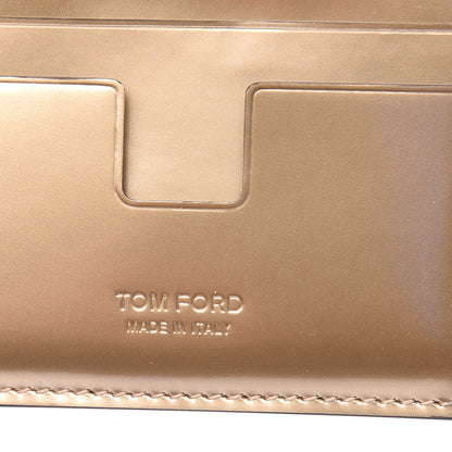 Tom Ford Metallic Calfskin Card Holder Gold 5 of 6